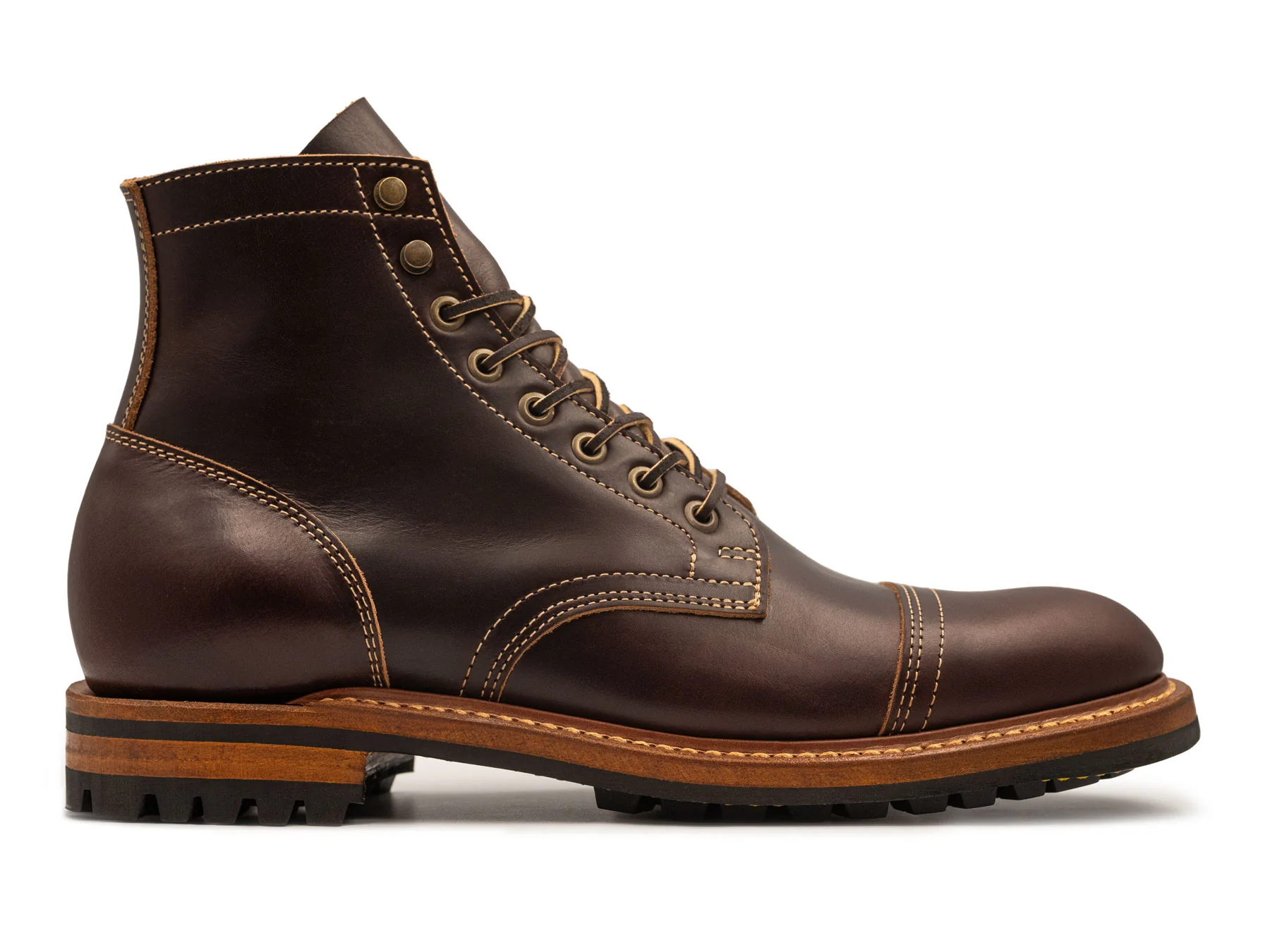 Brown Double Shot Cap Toe | 12D